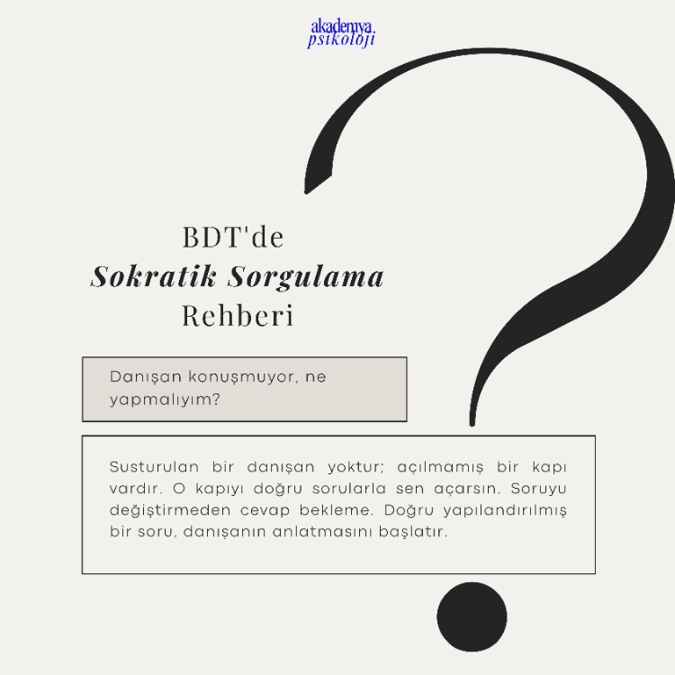 Terapide Tıkananlara: 450 BDT’de Sokratik Soru Rehberi (PDF'tir)