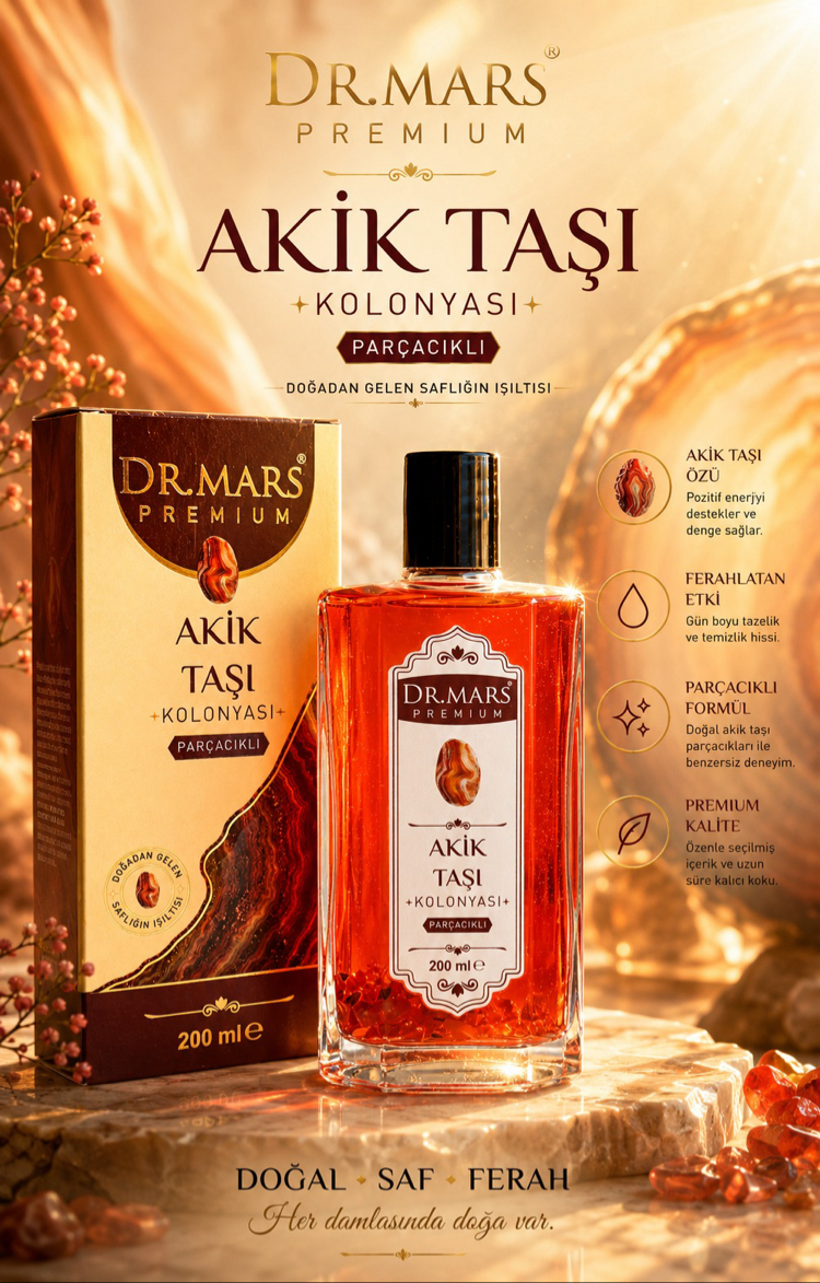 Akik Taşı Parçacıklı Kolonya