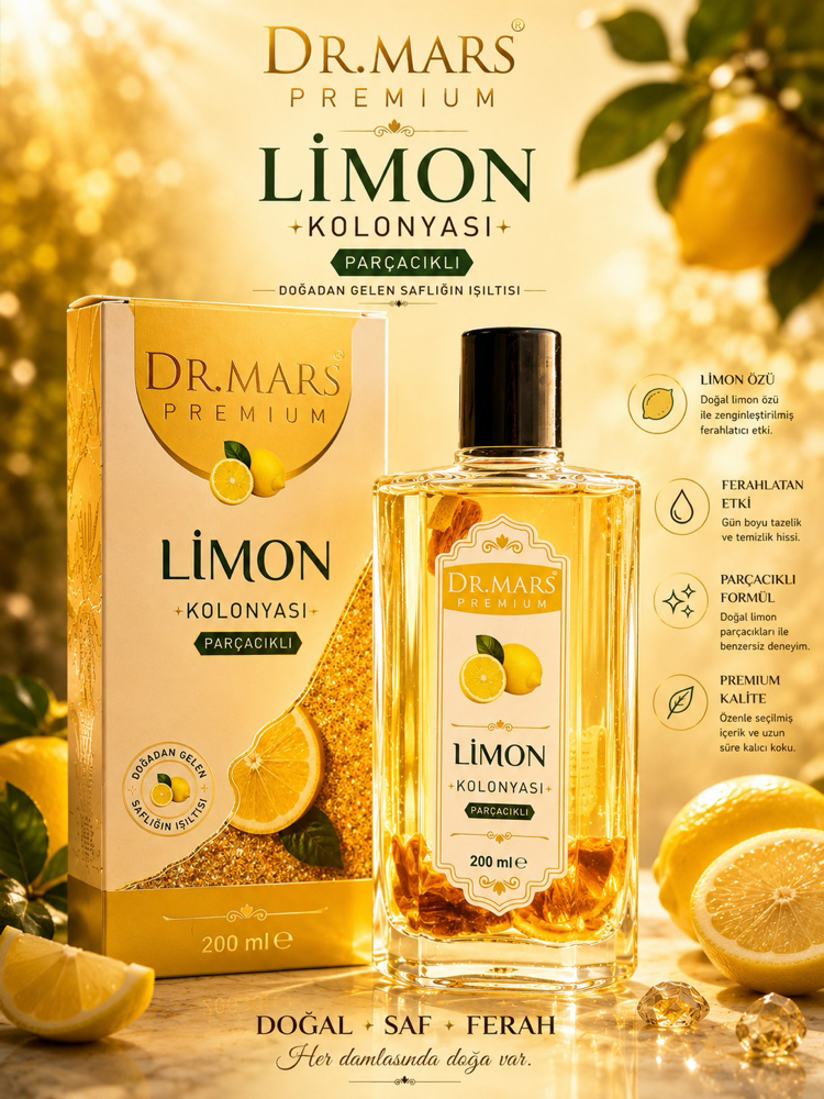 Limon Parçacıklı Kolonya