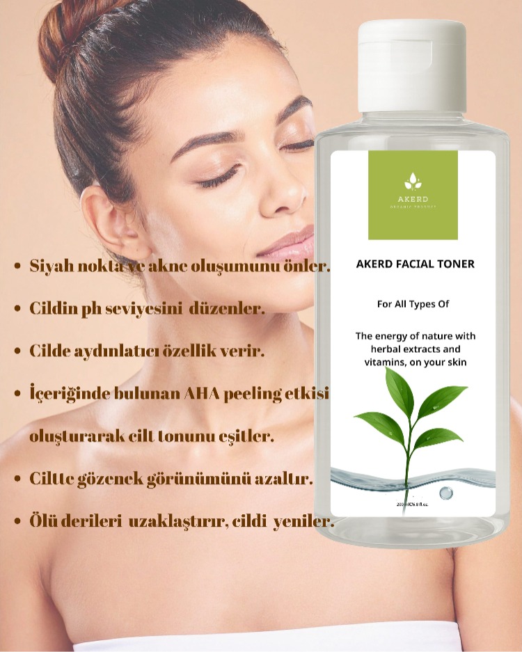 AKERD COSMETİCS Tonik Yüz toniği gözenek sıklaştırıcı canladırıcı nemlendirici