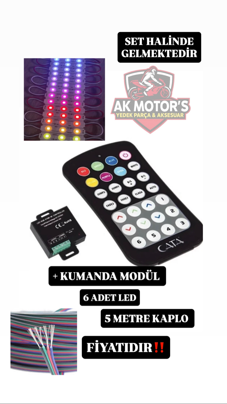 RGB KUMANDALI LED SETİ