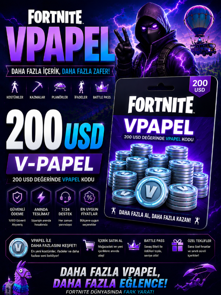 Fortnite Vpapel 200 USD