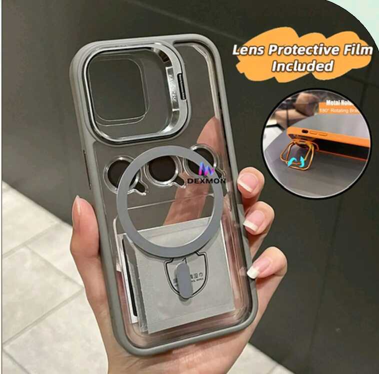 Magsafe Standlı Klon Lens Korumalı Kılıf