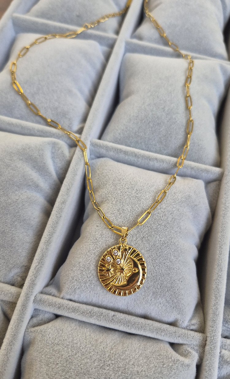 Çelik 50 cm Kolye (Gold Renk)