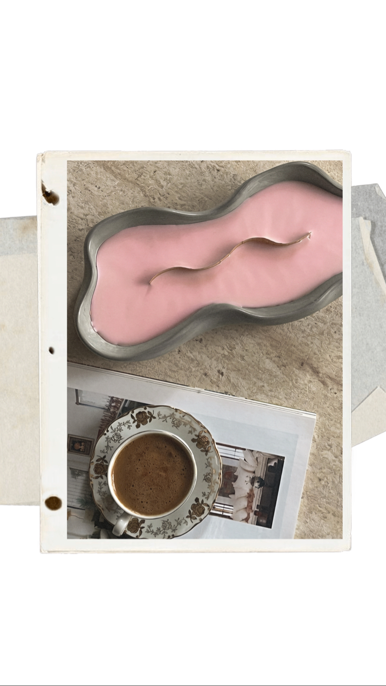 Rose Quartz Ateş Çukuru Mum