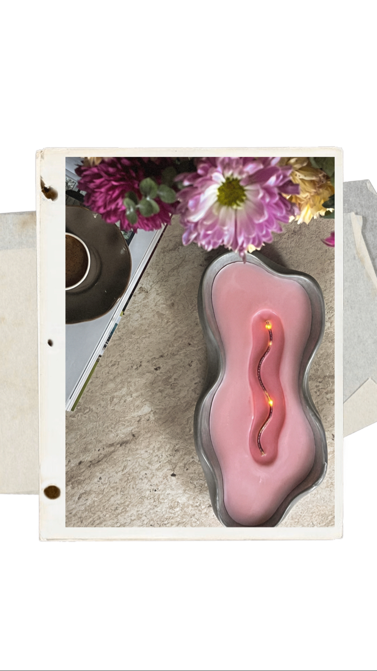 Rose Quartz Ateş Çukuru Mum