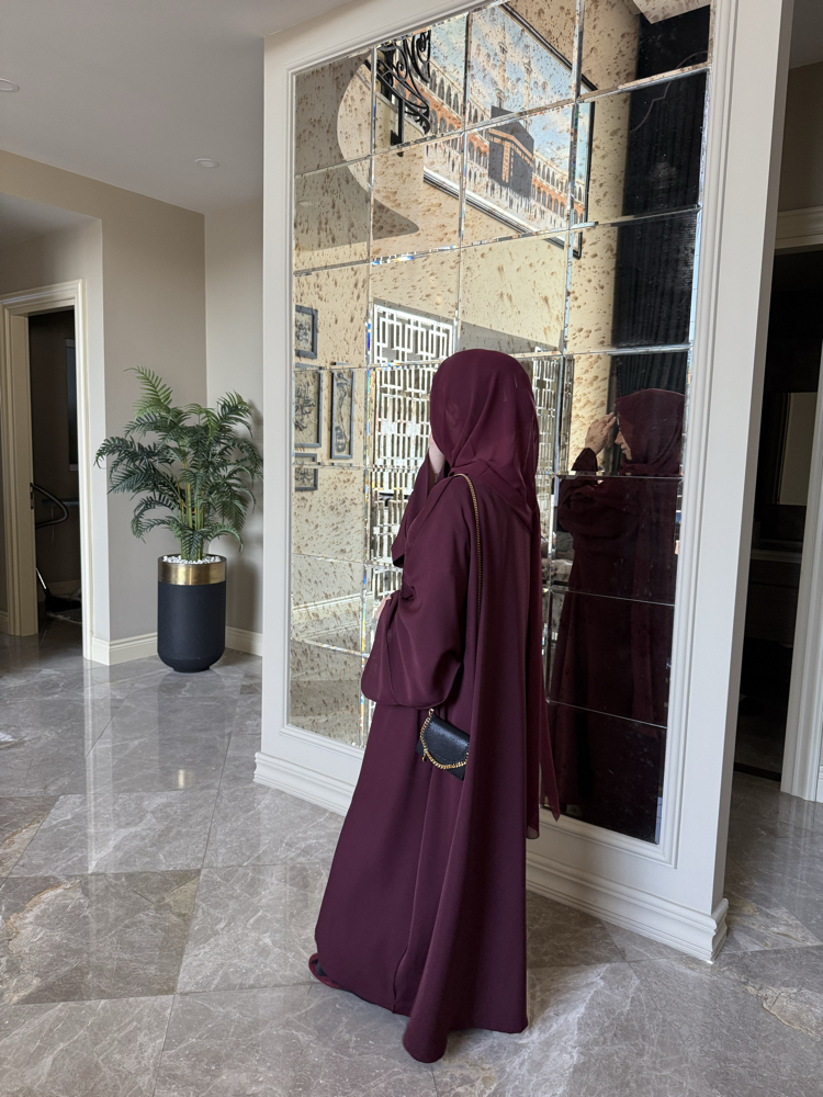 Dark Cherry Abaya