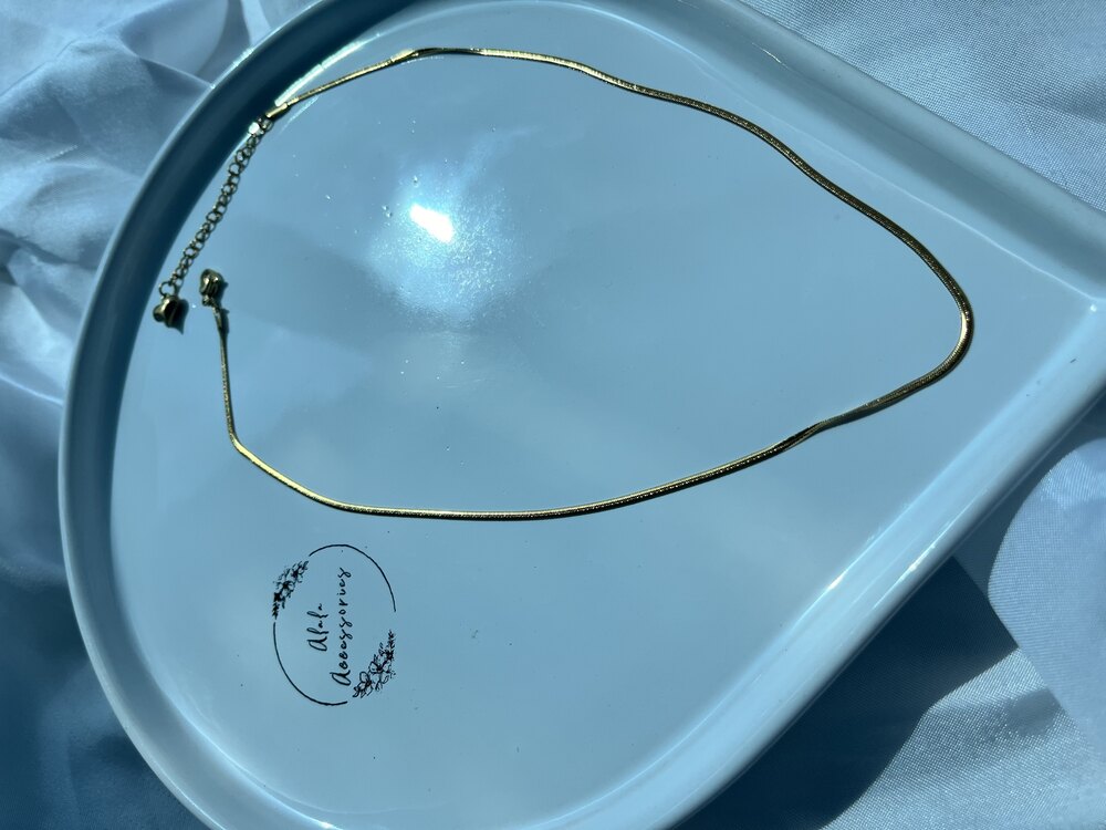 Gold İnce İtalyan Zincir Çelik Kolye 