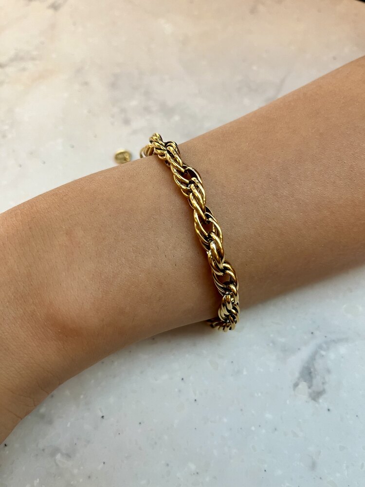 Çelik Burgu Gold Bileklik