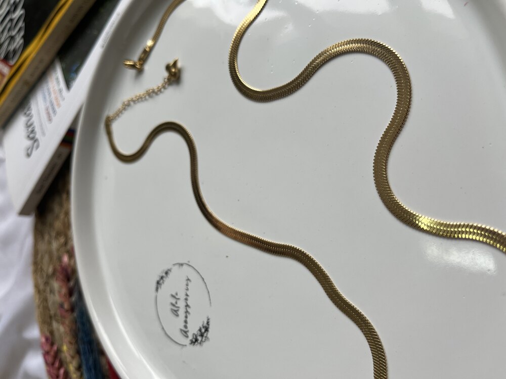 Gold Kalın İtalyan Zincir Çelik Kolye 