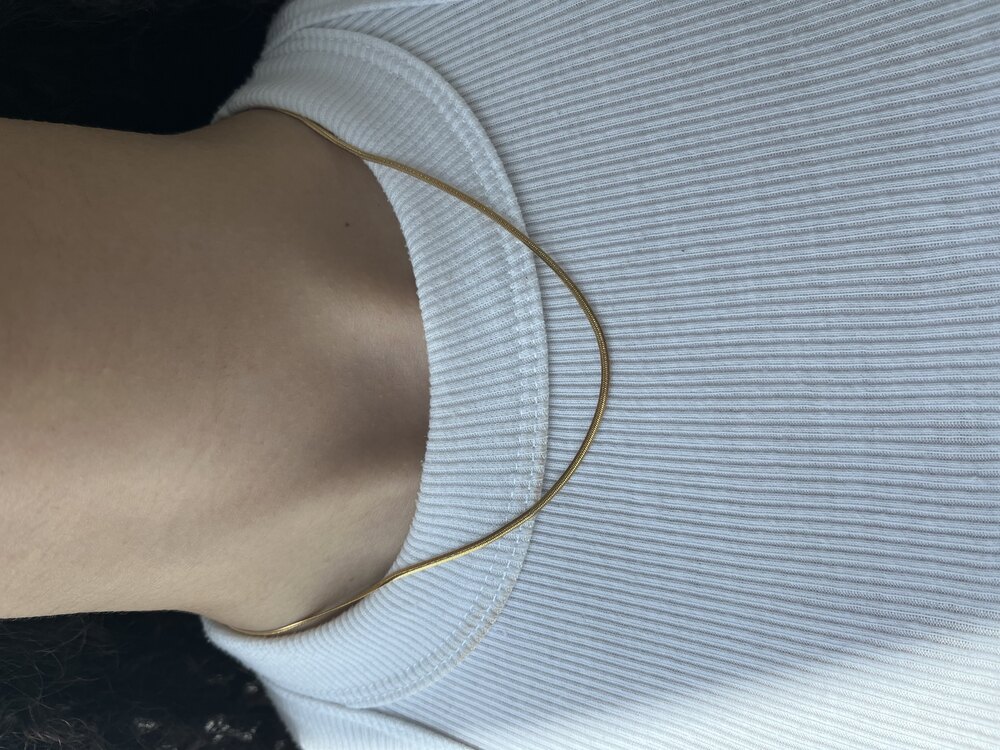 Gold İnce İtalyan Zincir Çelik Kolye 