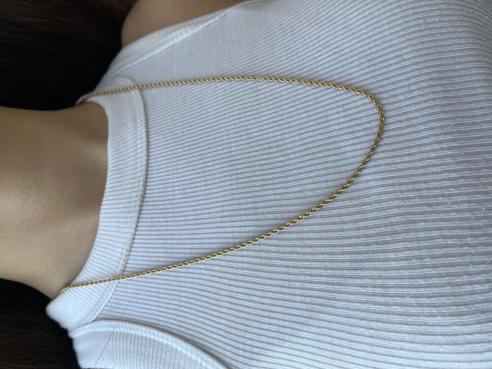 Çelik Gold Burgu Kolye 