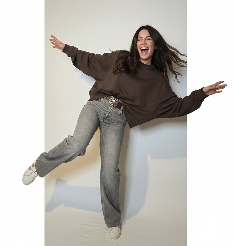 Wide Leg Gri Jean