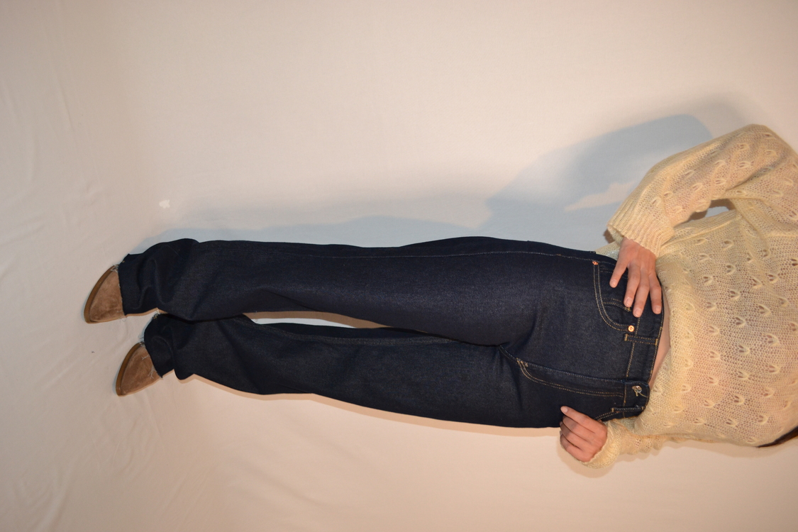 Wide Leg Lacivert Jean 