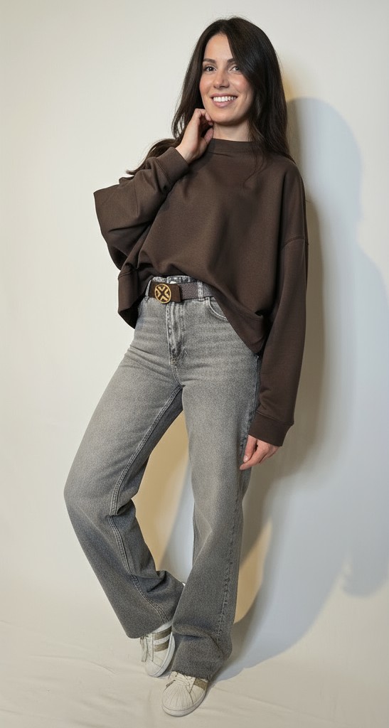 Wide Leg Gri Jean