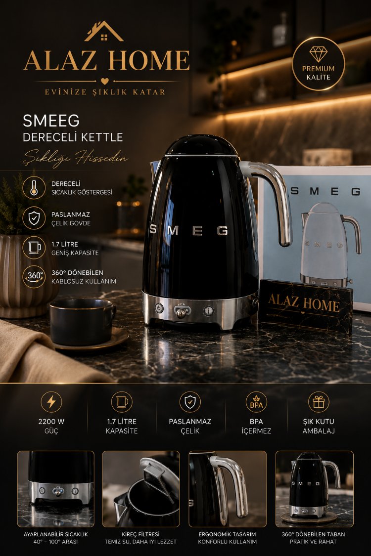 SMEG Dereceli Kettle 1.7 Litre