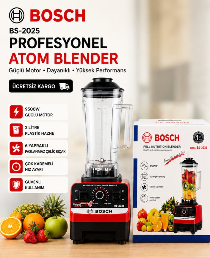 Bosch BS-2025 Profesyonel Atom Blender 9500W