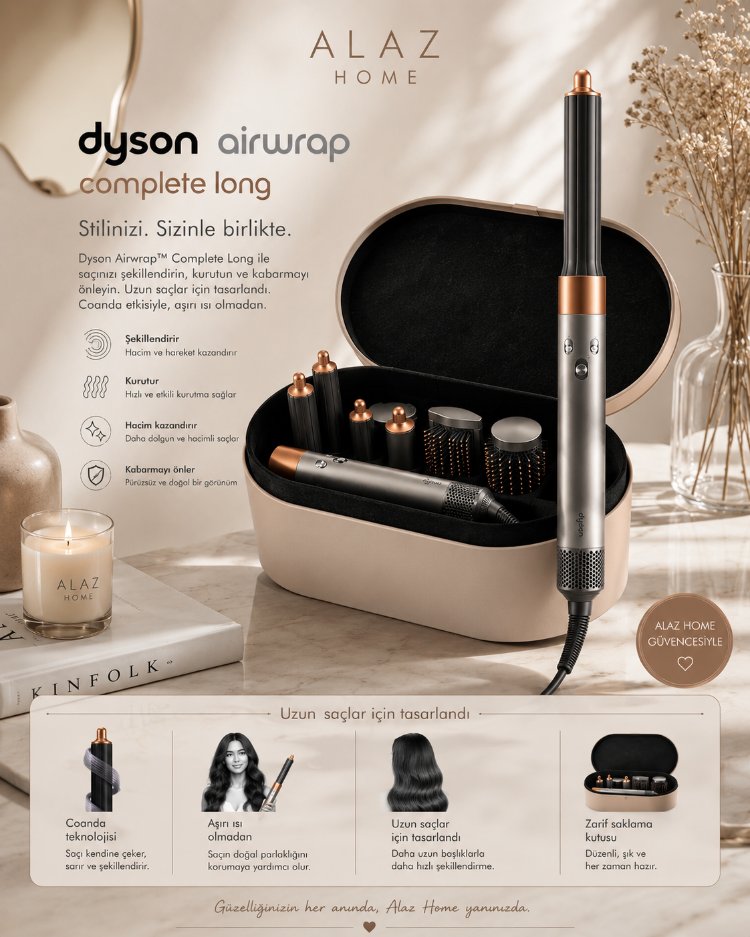 Dyson Airwrap Complete Long 6 Başlıklı Saç Şekillendirme Seti