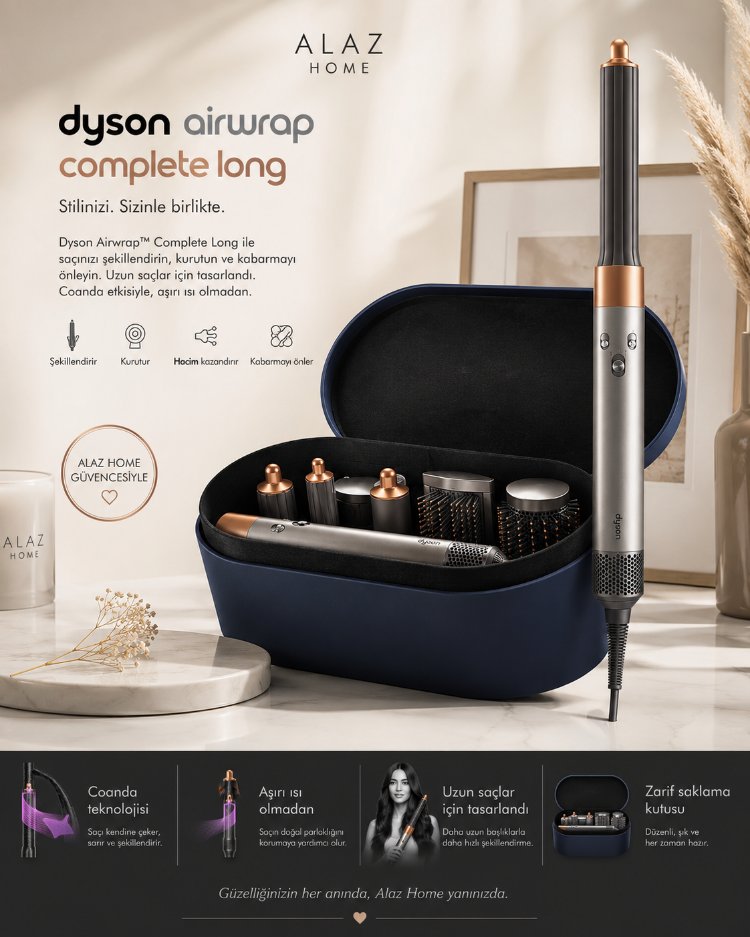 Dyson Airwrap Complete Long 6 Başlıklı Saç Şekillendirme Seti