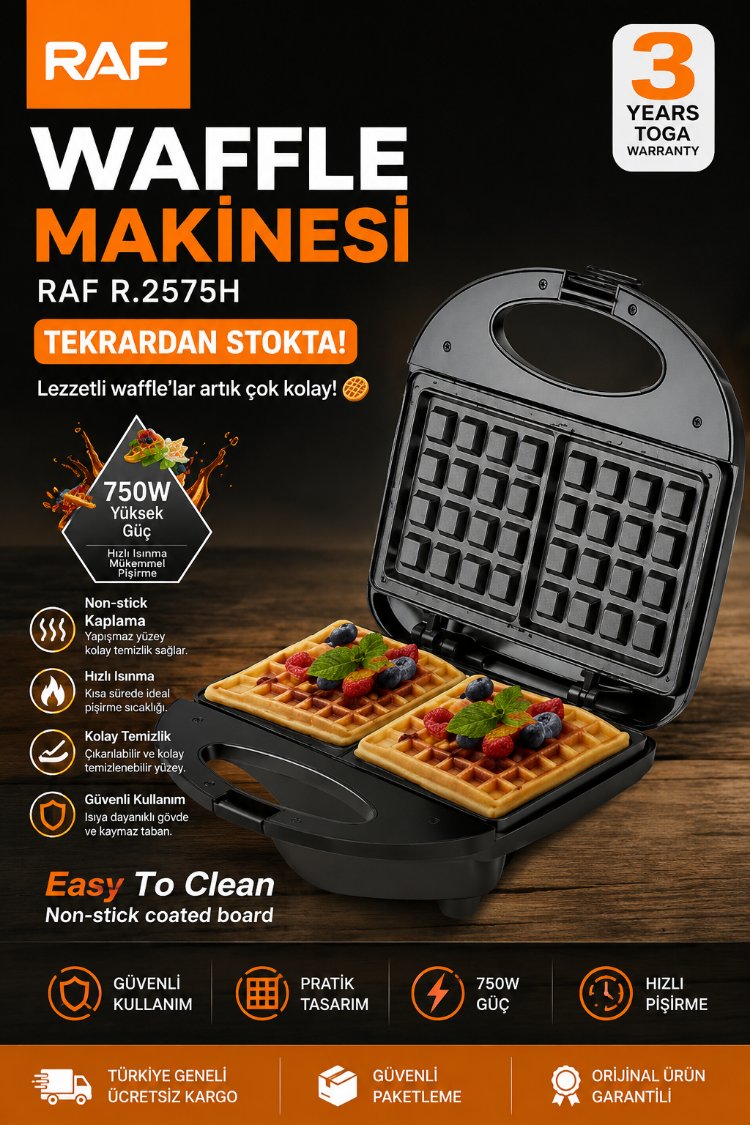 RAF Waffle Makinesi R.2575H 750W