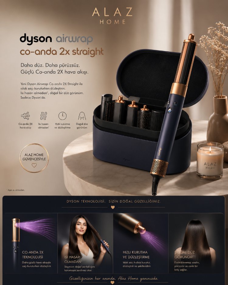 Dyson Airwrap Co-anda 2X Straight + Wavy Saç Şekillendirici