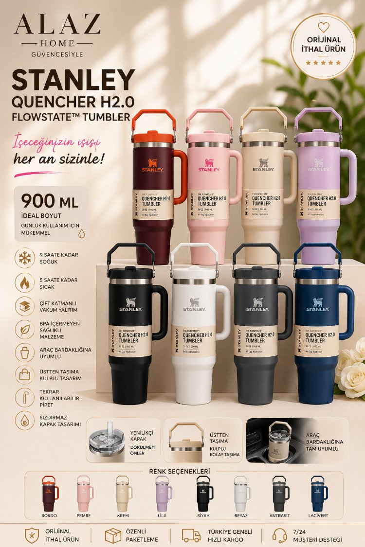 Stanley Quencher H2.0 900 ML Üstten Tutmalı Termos