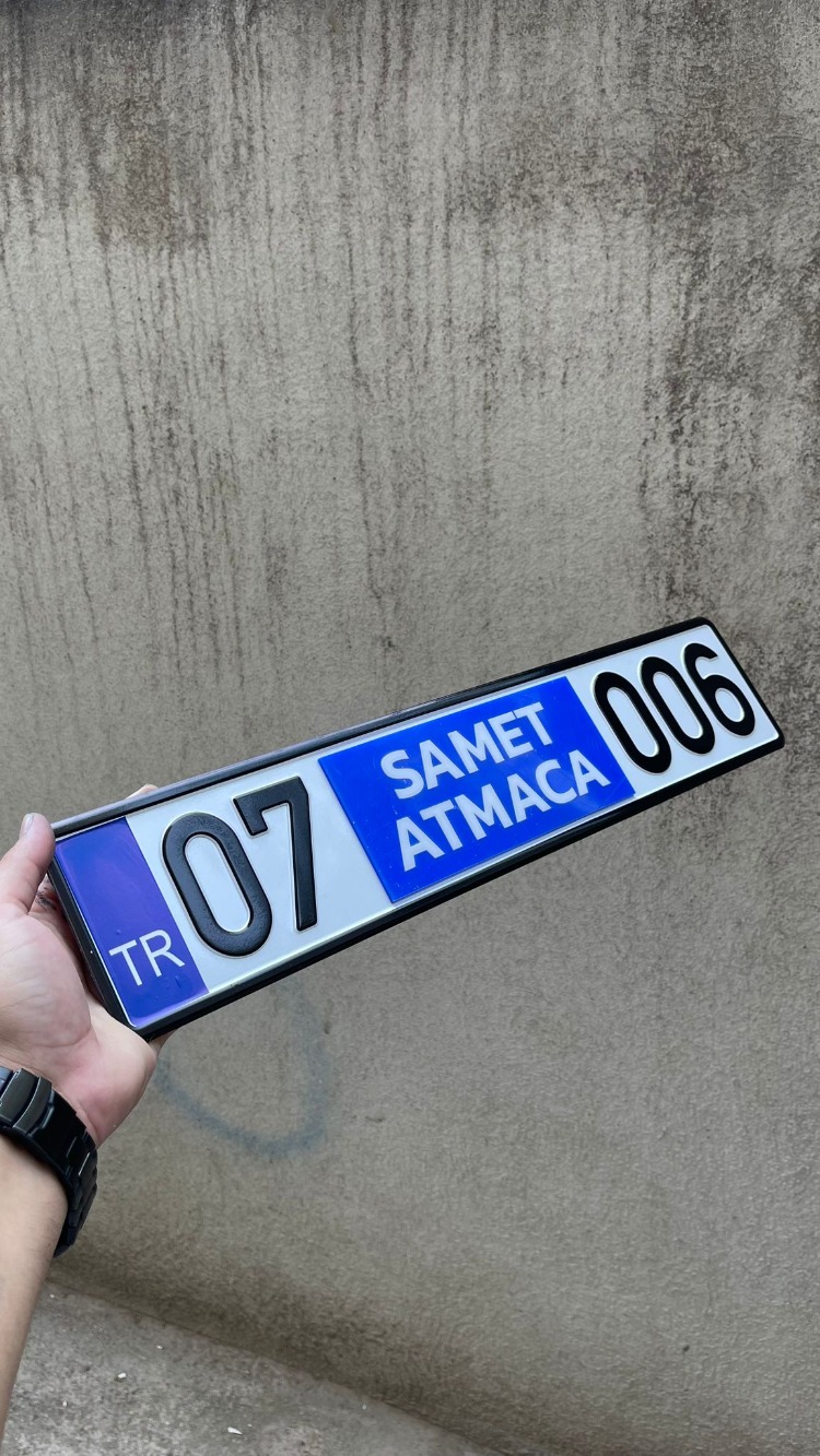 ORTASI MAVİ DEKOR PLAKA