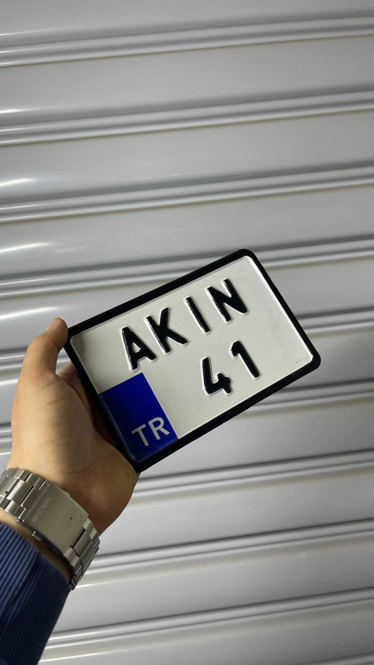 MAVİ TR MİNİ DEKOR PLAKA
