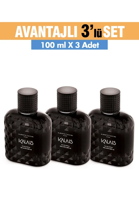 Erkek Parfümü KALAIS 3'lü Set - 100 ml