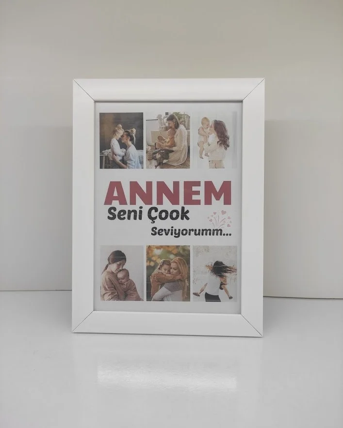 Anneye Hediye Kişiye Özel Çerçeve – Fotoğraflı Tasarım