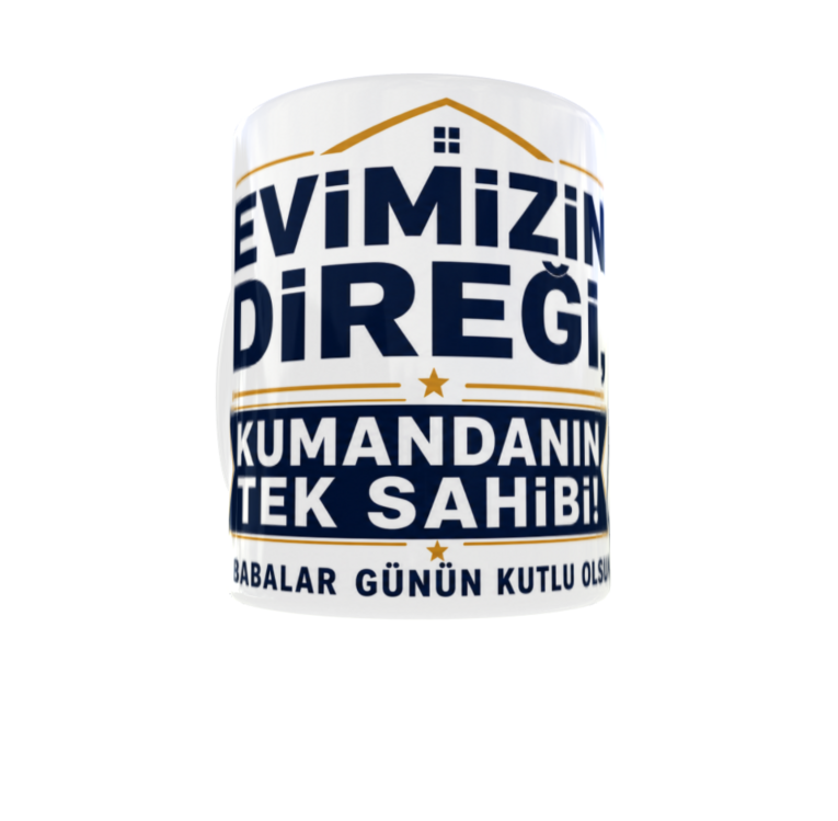 Babalar Günü Hediyesi Baş Harfli Kumandanın Tek Sahibi Yazılı Kupa Bardak