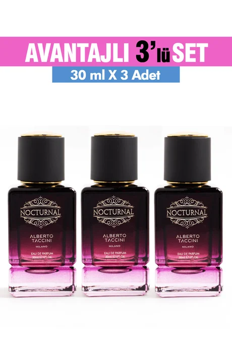 Kadın Parfümü Nocturnal 3'Lü Set 30 ml