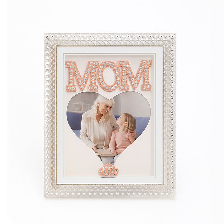 Fotoğraf Çerçevesi - İnci Taşlı Led Işıklı Mom Yazılı Foto Çerçeve