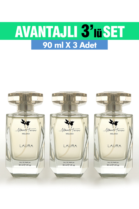 Kadın Parfümü Laura 3'Lü Set - 90 ml