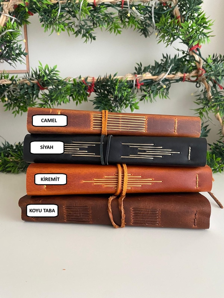 EL DİKİŞİ DERİ CİLTLİ DEFTER
