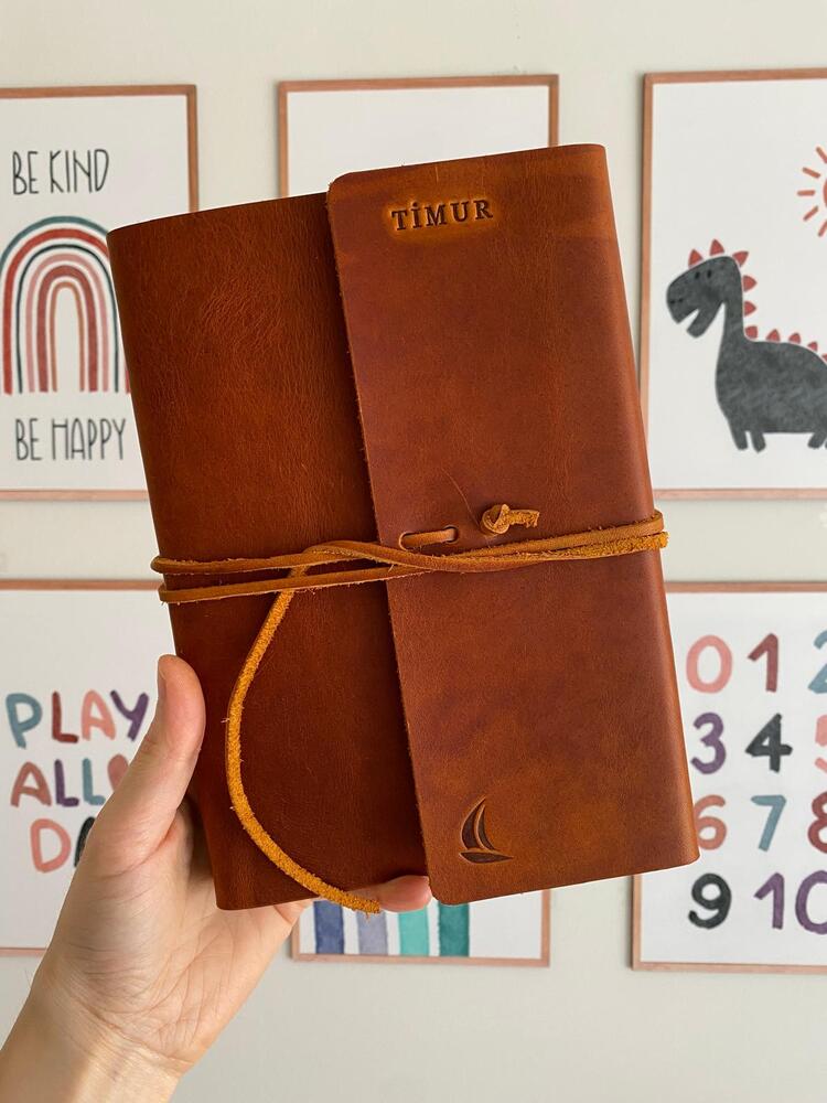 EL DİKİŞİ DERİ CİLTLİ DEFTER