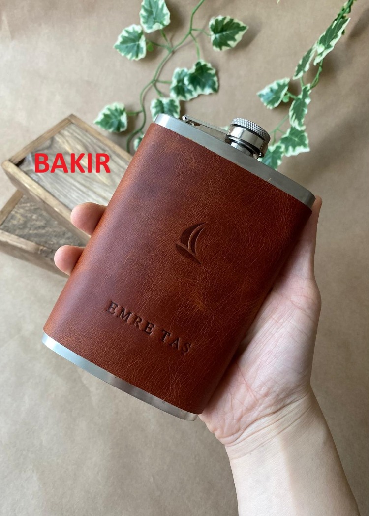 MATT DERİ KILIFLI MATARA & HUNİ SETİ
