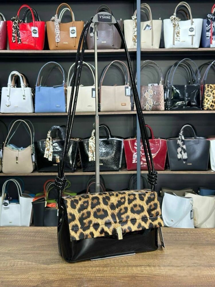 Bağcık Detaylı Çapraz Çanta Leopar
