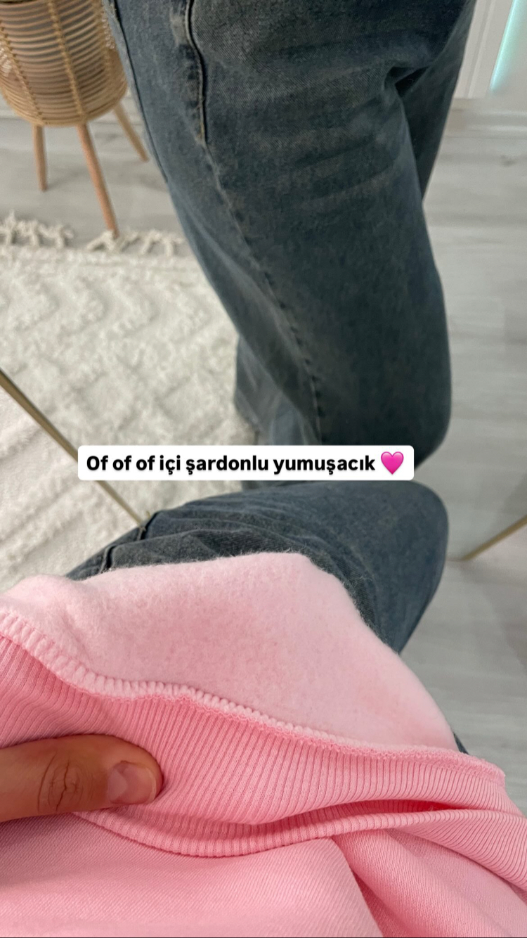 Pembe swetshirt