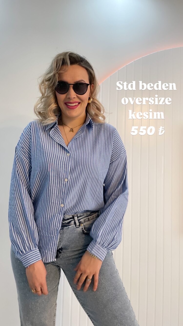 Mavi çizgili gömlek