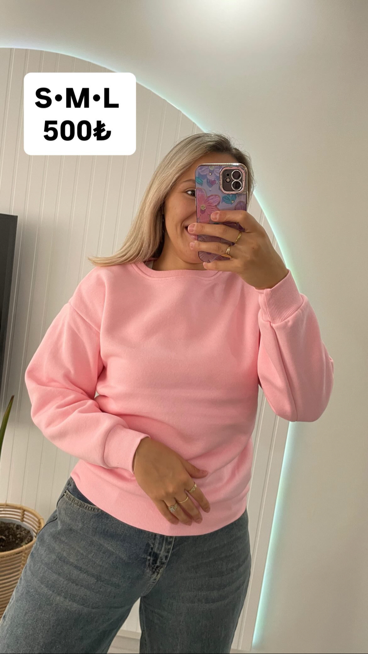 Pembe swetshirt