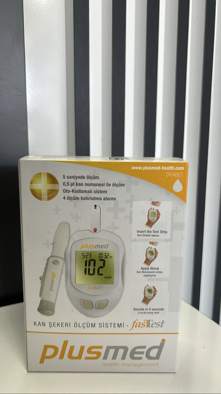 ŞEKER ÖLÇÜM ALETİ VE STRİBİ PLUSMED