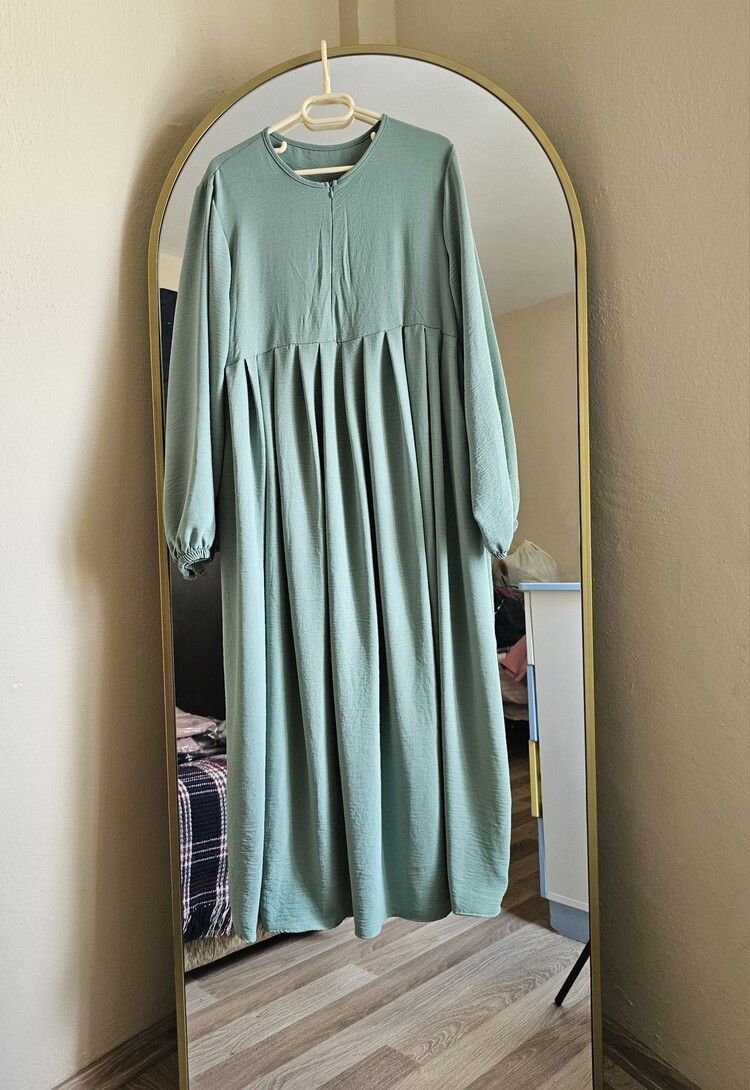 AYROBİN KUMAŞ ABAYA AÇIK MAVİ