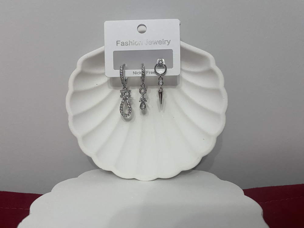 Silver üçlü küpe