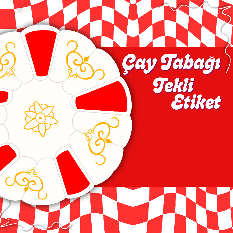 Tekli Çay Tabağı Etiket