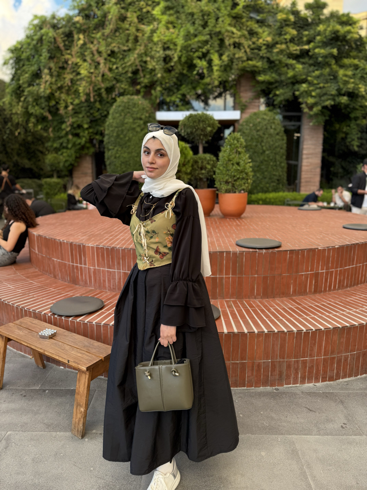 Vintage kelebek detaylı korse büstiyer