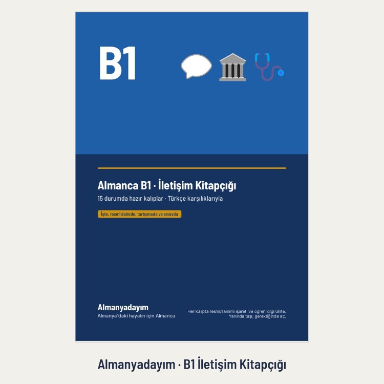 Almanca B1 İletişim Kitapçığı – Hazır Kalıplar (PDF)
