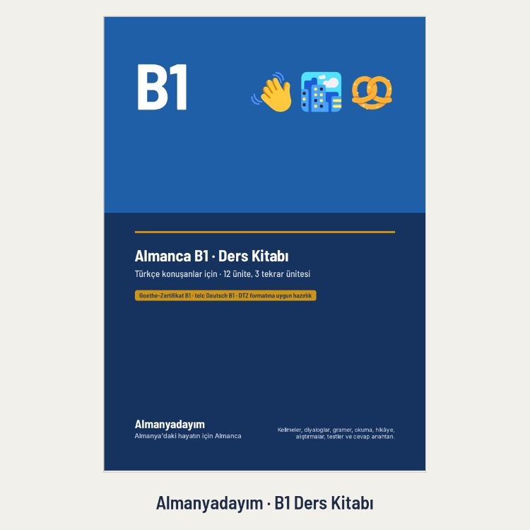 Almanca B1 Ders Kitabı – 325 Sayfa, Türkçe Açıklamalı (PDF)