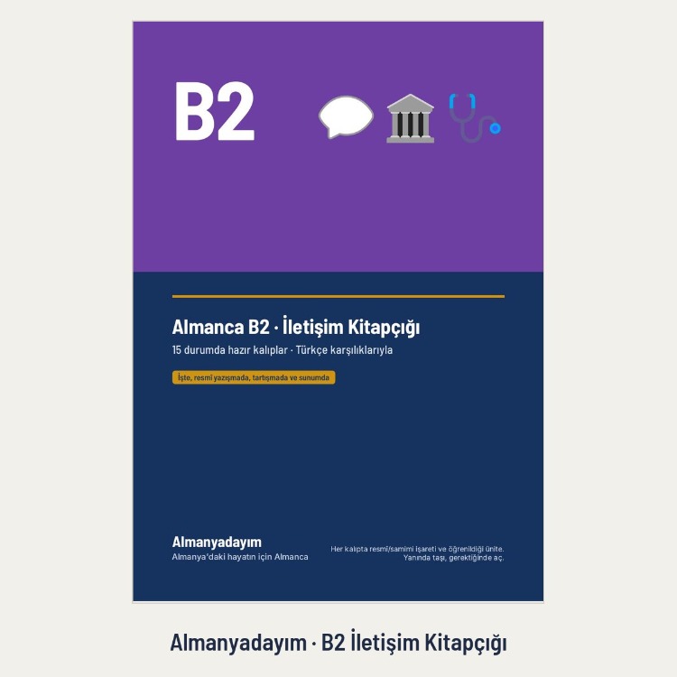 Almanca B2 İletişim Kitapçığı – Hazır Kalıplar (PDF)