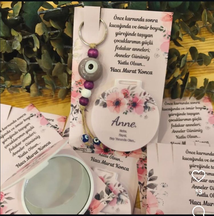 anahtarlık ve ayna set